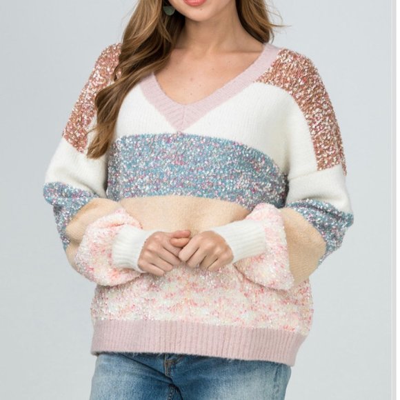 Speckled Knit Pullover Sweater - Picture 1 of 1